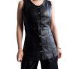 Throwback Leather Waistcoat,long leather vest