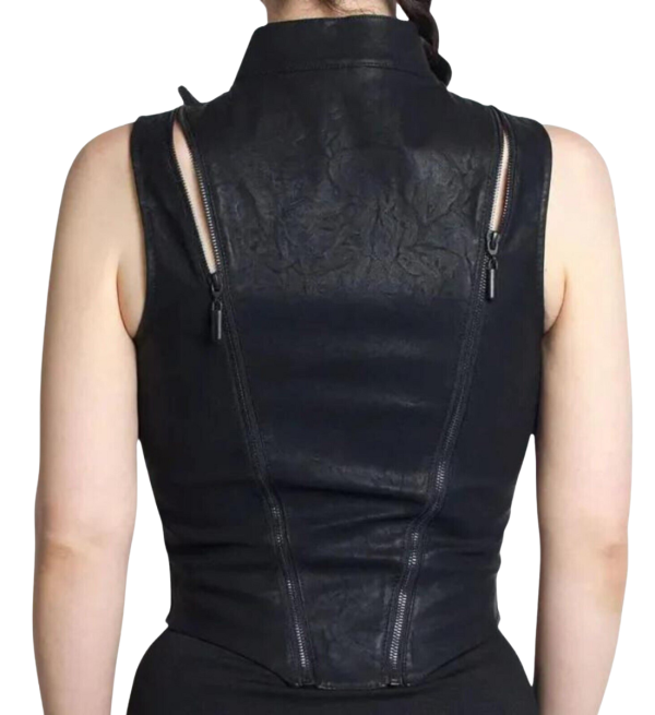 Minimalist Rider Leather Vest for Ladies