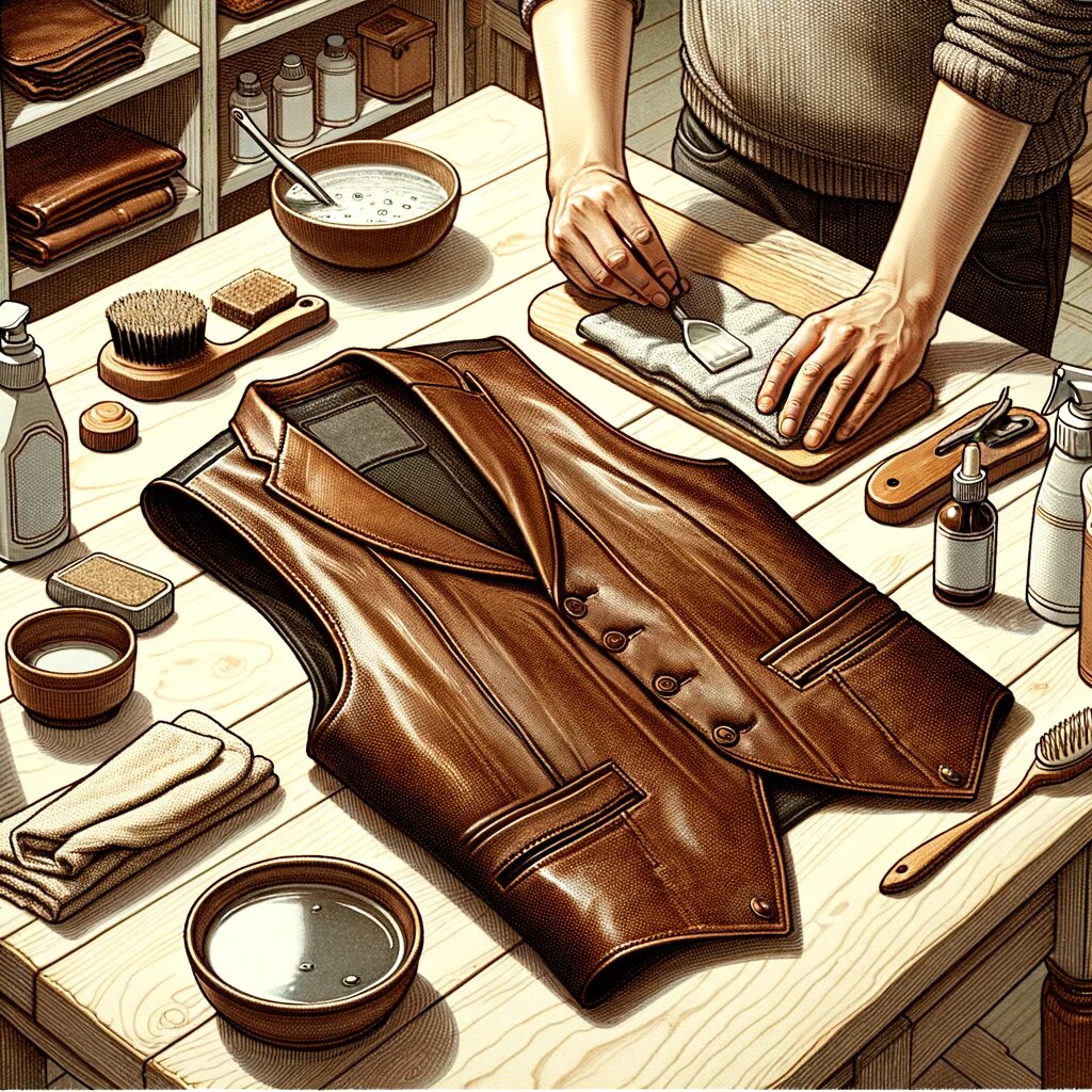 Preparing Leather Vest For Cleaning