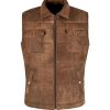 Vintage Men's Brown Leather Vest Ride