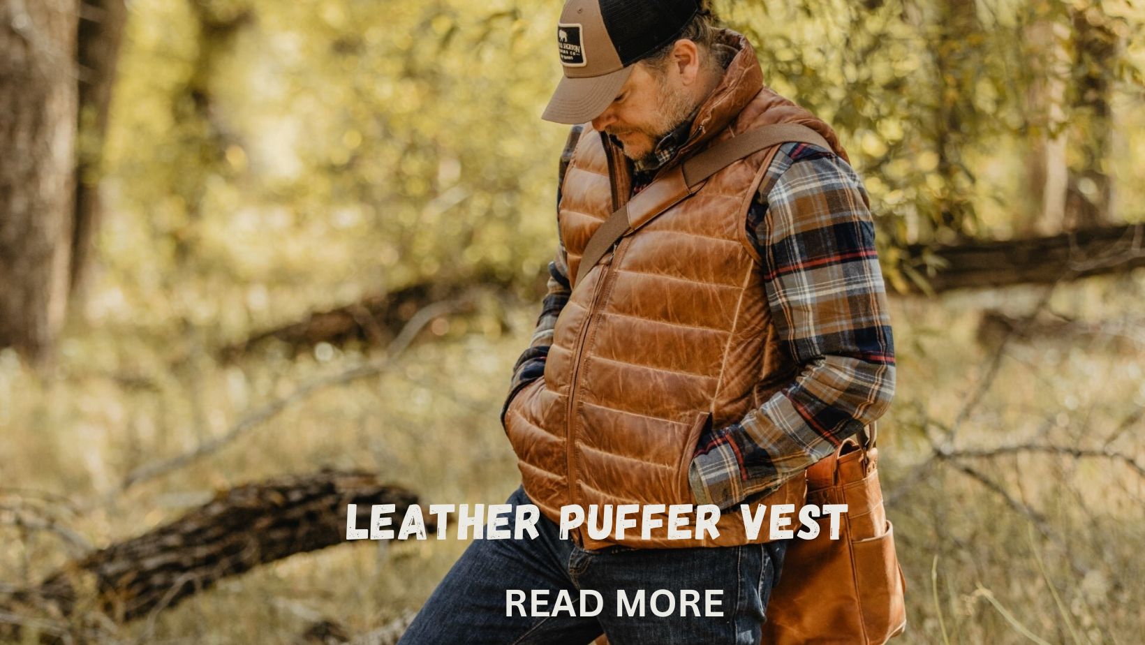 Leather puffer vest stylish