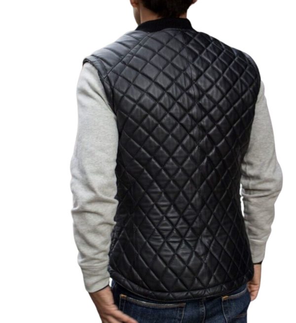 Eternal Elegance Men's Leather Puffer Vest