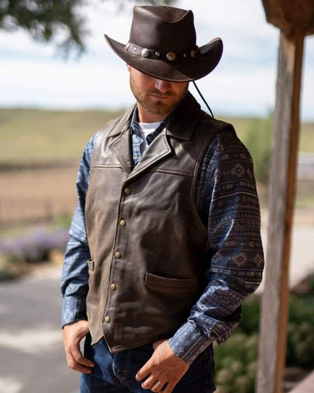 Legendary Western Leather Vest Moments: Icons of the Wild West