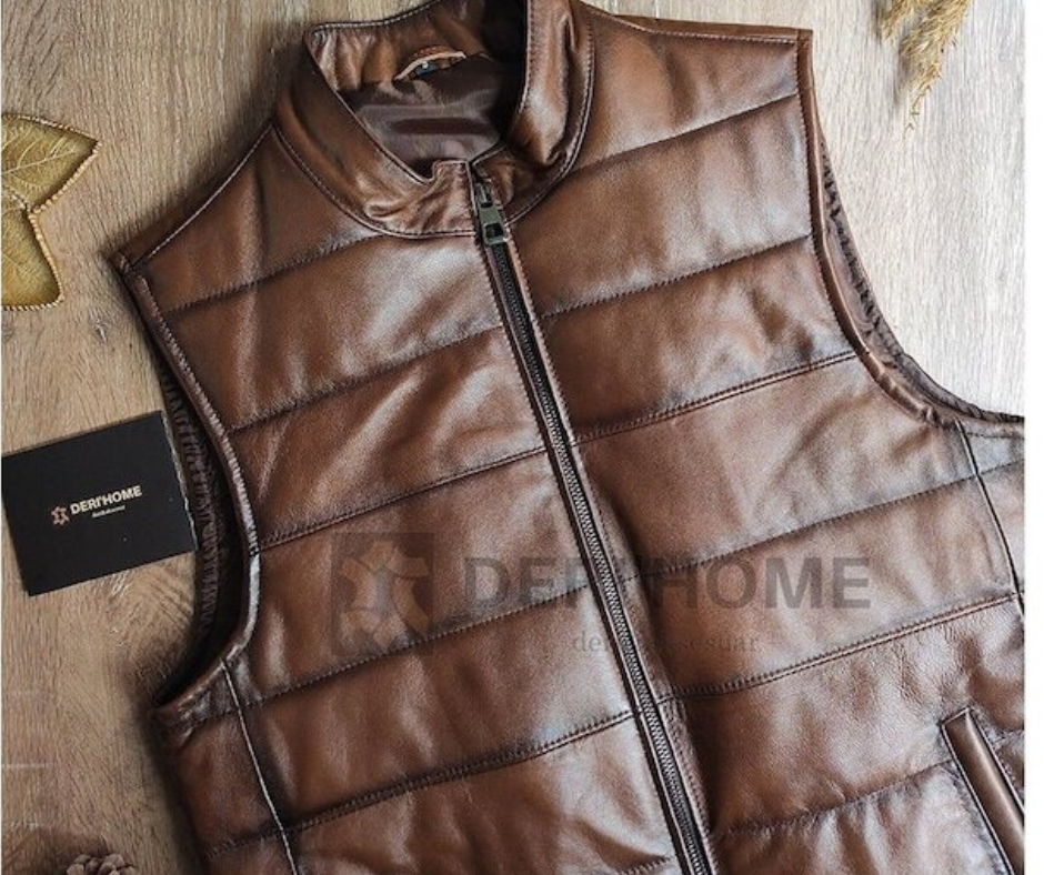 leather puffer vest trends