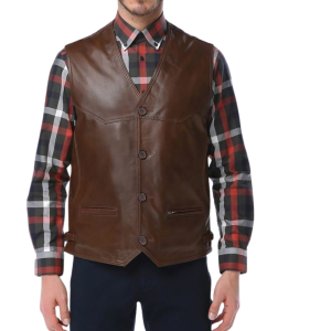 Albert Premium Leather Vest for Men