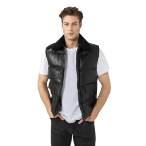 Black Luxe Puffer vest
